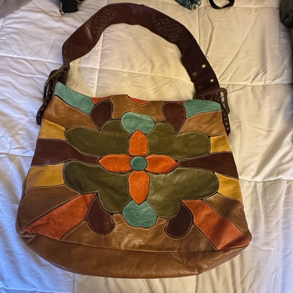 bebe Multicolor Leather Hobo Bag